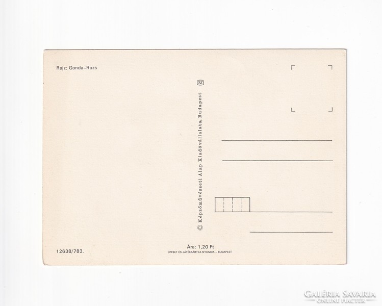 H:74 Üdvözlő képeslap postatiszta "Képzőművészeti grafikai lapok"