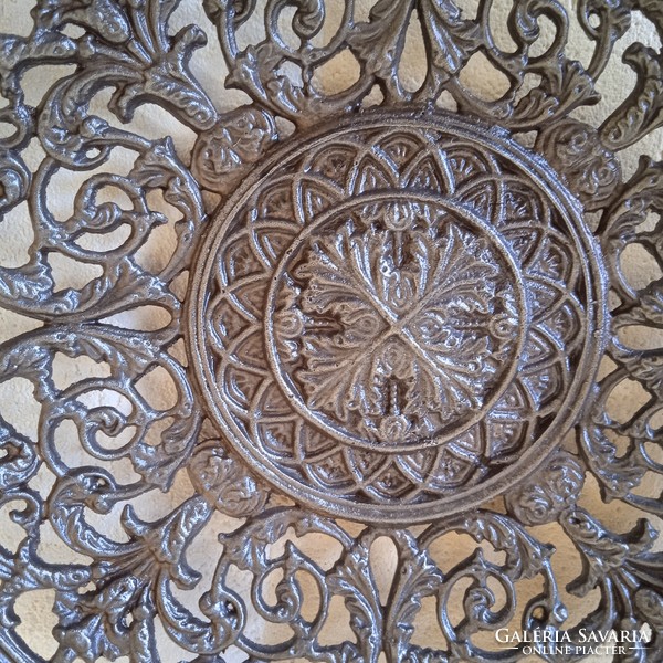 Nice openwork pattern, cast iron decorative plate