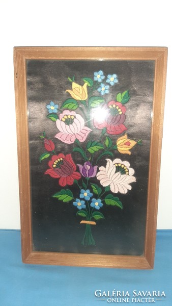 Embroidered mural