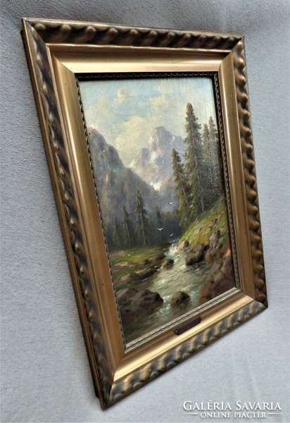 Quality oil painting by Henri Renard; landscape, French, ca. 1950!!!