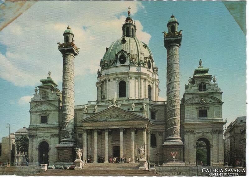 Postcard 0078 (Austria) Charles Church of Vienna postal clerk