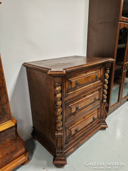 Antique 100-year-old very rare Neo-Renaissance dresser with drawers, secretary from the late 1800s