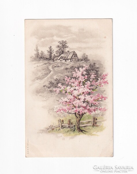 H:104 Easter antique greeting card