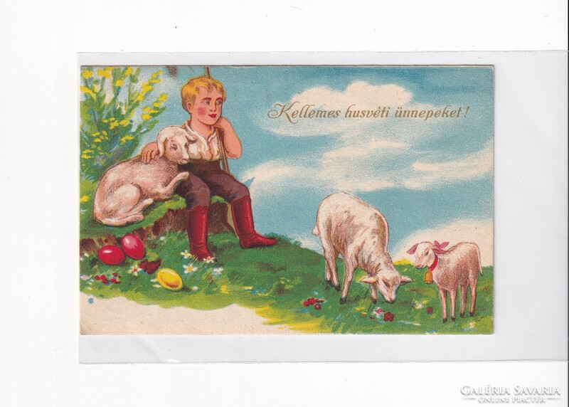 H:101 Húsvéti antik Üdvözlő képeslap