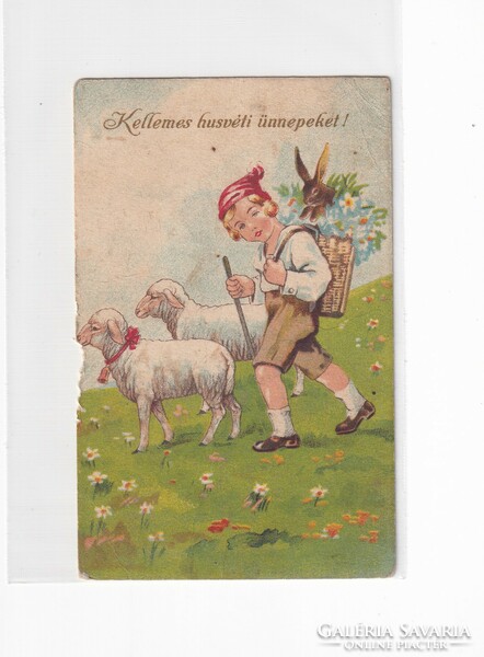 H:101 Húsvéti antik Üdvözlő képeslap