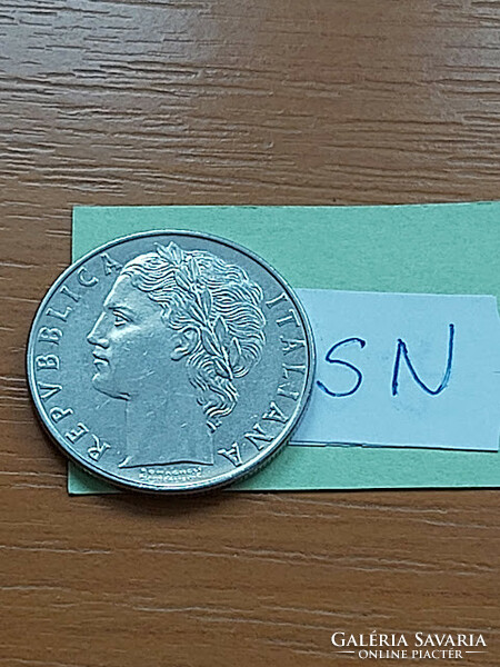 Italy 100 lira 1975, goddess Minerva, stainless steel sn