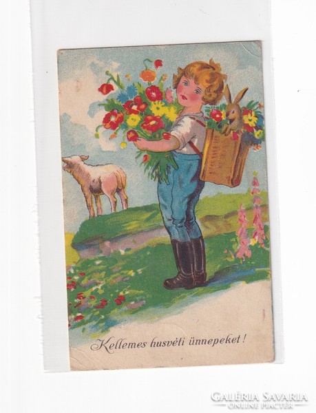 H:101 Easter antique greeting card 02
