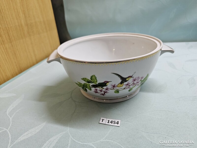 T1454 zsolnay tomato bird soup bowl 22 cm
