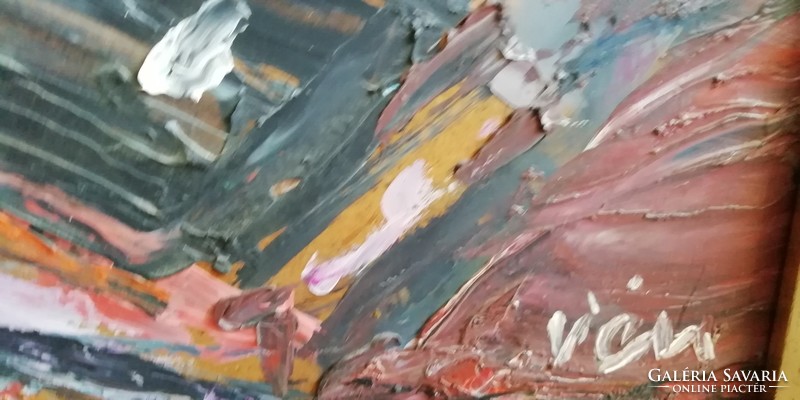 Vén Emil: Virág Csendélet, olajfestmény rétegelt lemezre festve, Aukciókon szerepelt, leinformálható