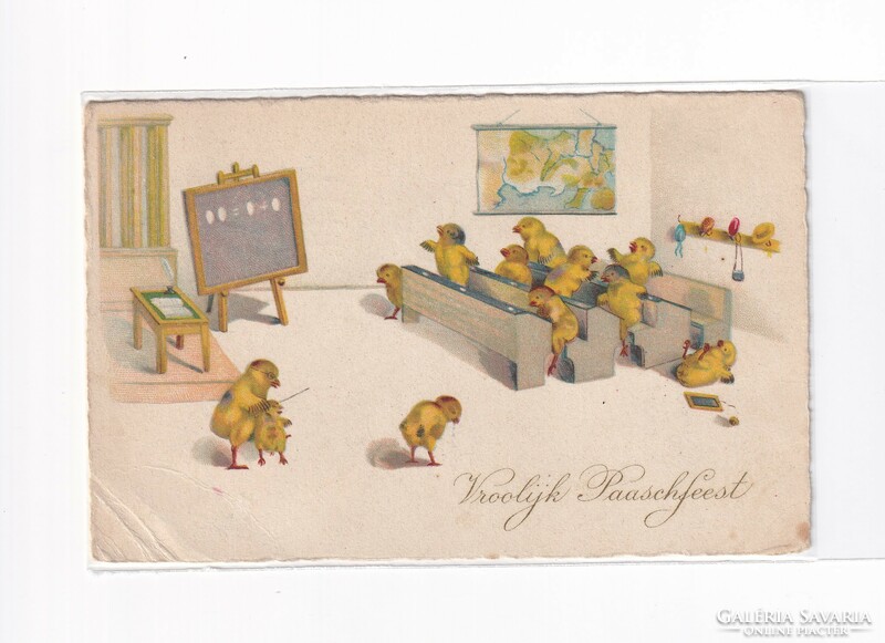 H:111 antique Easter greeting card 1936