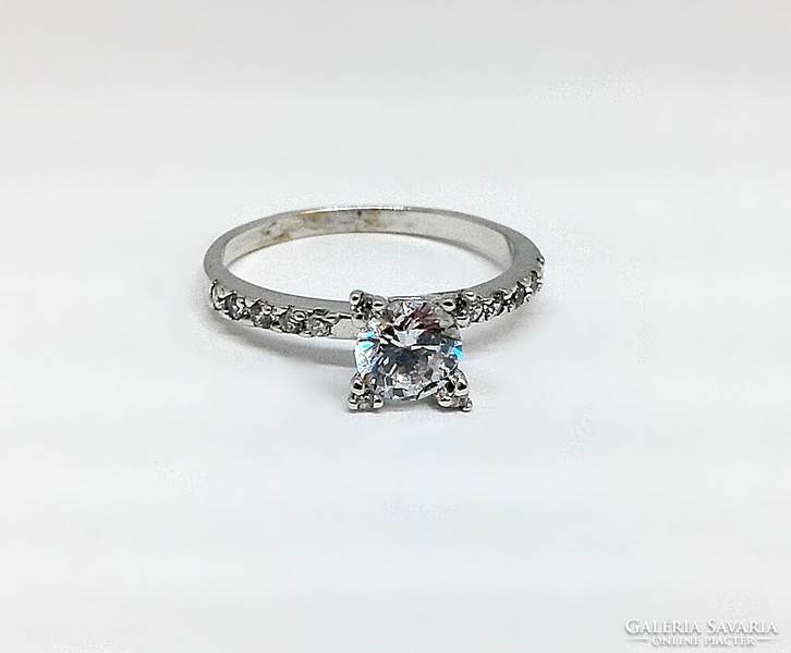 White gold solitaire ring (zal-au108105)