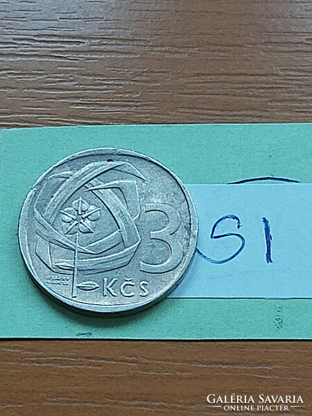 Czechoslovakia 3 crowns 1968 copper-nickel si