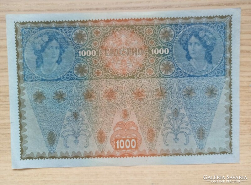 1000 Kronen / Korona 1902, Austria, Deutschösterreich bélyegzéssel