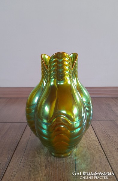 Old Zsolnay eozin vase, t. Anna Suranyi