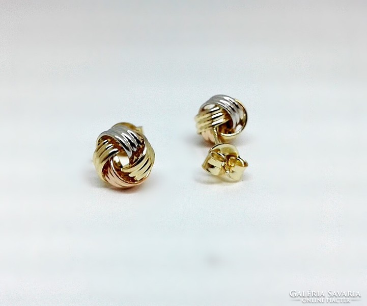 Tricolor gold earrings (zal-au124461)