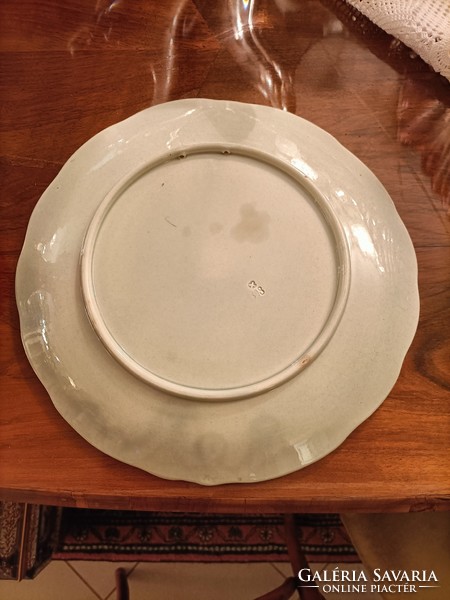 28 cm antik majolika tányér