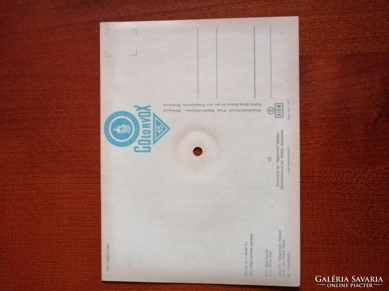 Old postcard sound record, Hungarian invention