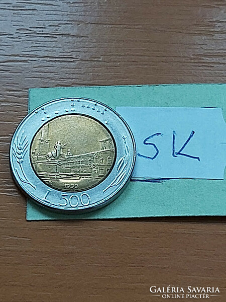 Italy 500 lira 1990, bimetallic sk