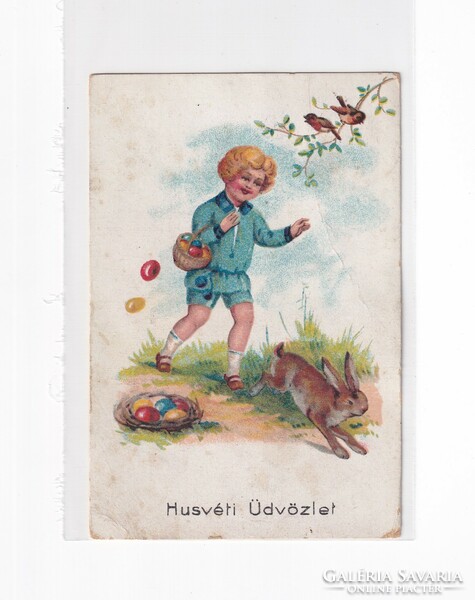 H:109 Antik Húsvéti Üdvözlő képeslap