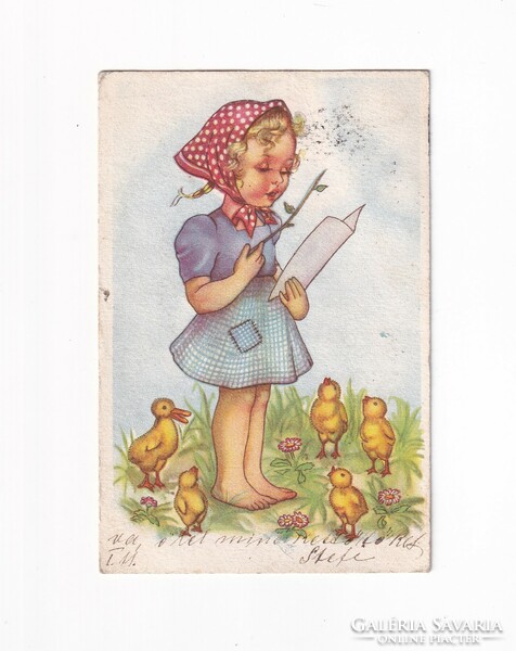 H:99 Easter antique greeting card 02
