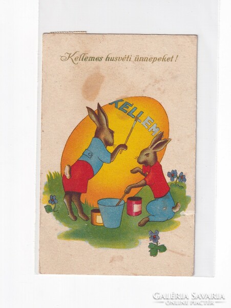 H:123 antique Easter greeting card