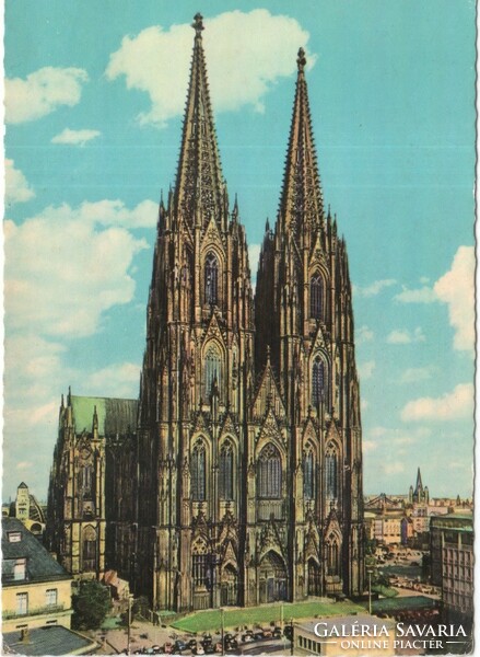 Postcard 0072 (German) Cologne Cathedral postal clerk