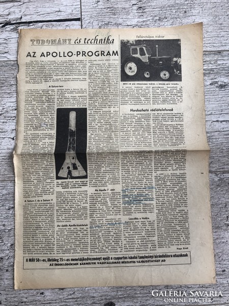 Holdra szállás újság, újságcikkek gyűjteménye (Apollo program)