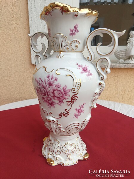 Hollóházi large baroque vase,,36 cm,,high,,immaculate,,now without a minimum price,