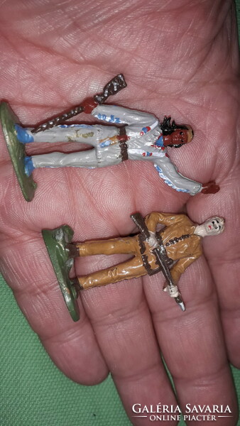 Elastolin western winnetou and old shatterhand - pierre brice&lex barker painted toy soldiers 5cm