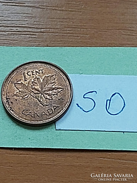 Canada 1 cent 1952-2002 ii. Queen Elizabeth, zinc copper so