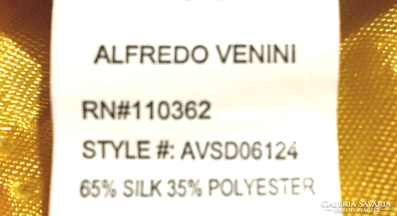 Különleges luxus selyem női ruha gyöngy és virág hímzéssel málna színű  Alfredo Venini  M