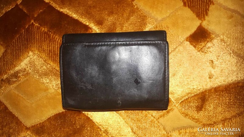 Black leather barely used 60 year old wallet