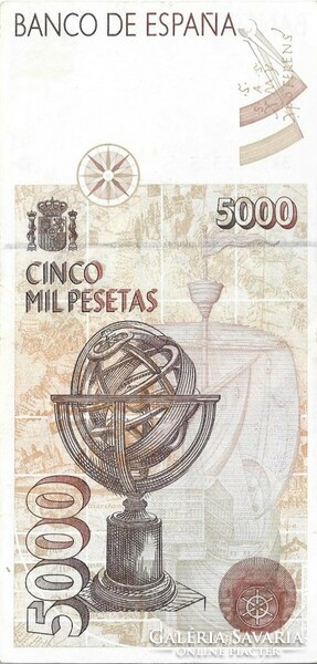5000 peseta pesetas 1992 Spanyolország 1.