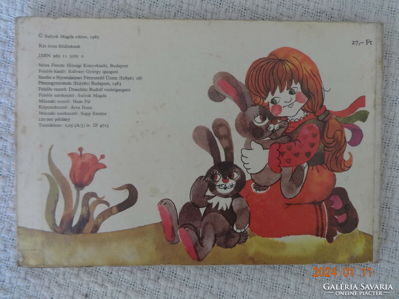 Easter invitation - hardcover storybook, old Leporello's sorrows with drawings by Éva (1983)
