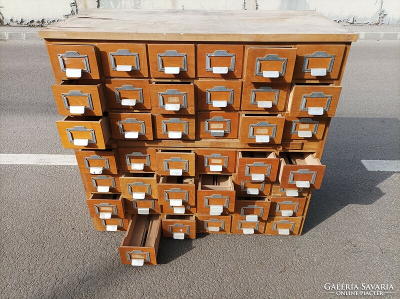 Retro, loft design filing cabinet with many drawers, organizing cabinet with 42 drawers