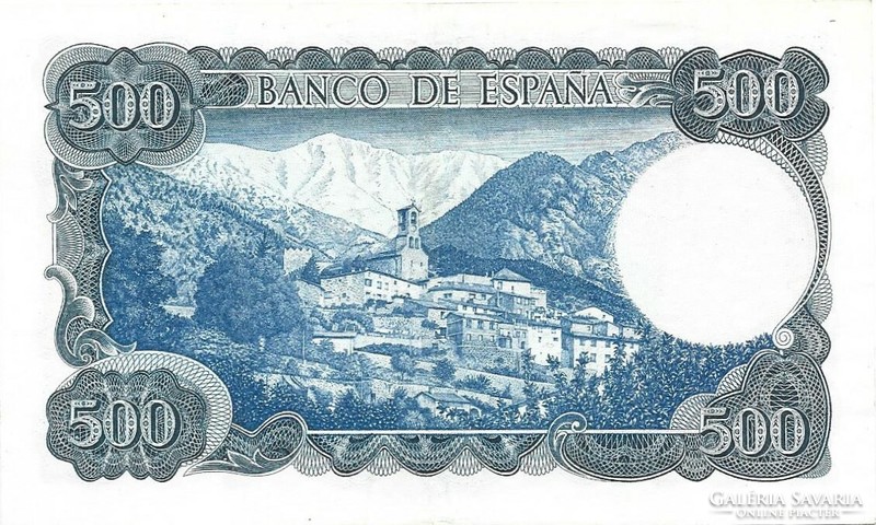 500 peseta pesetas 1971 Spanyolország 2. Gyönyörű