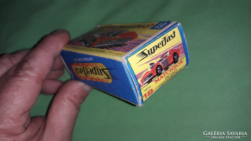 1970. Matchbox no.19. - Superfast - road dragster - 1:64 scale metal car with original box for collectors