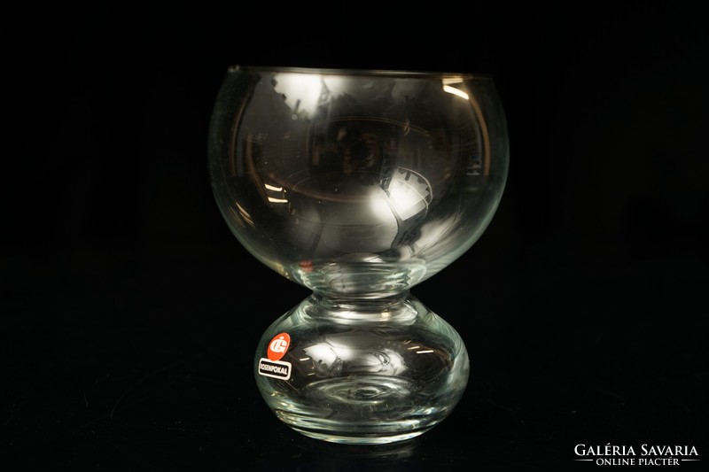 Mid century ingrid rosenpokal glass vase / retro vase / with box
