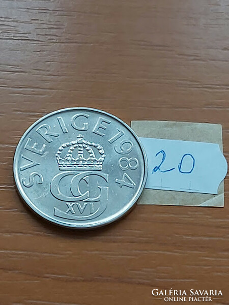Sweden 5 kroner 1984 xvi. Gustav Károly, copper-nickel 20.