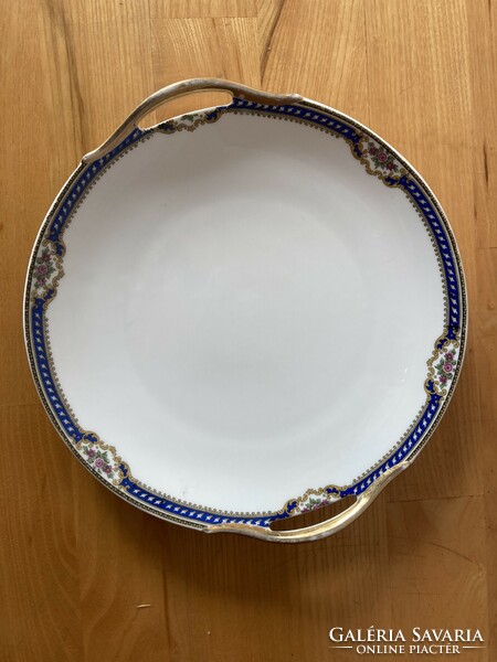 Limoges French porcelain bowl, round cake plate