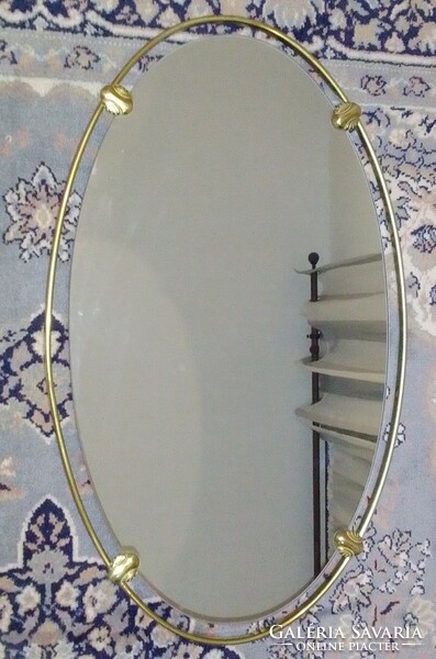 Mid century mirror in brass frame, Italy, 1960s