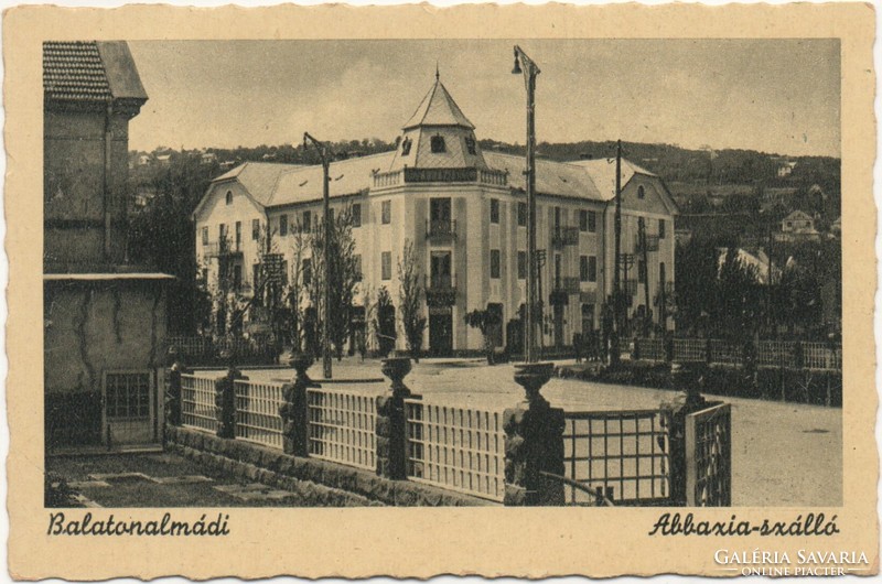 Ba - 542 Akinek a Balaton a szép Emlék  Balatonalmádi, Abbazia-szálló 1948 (Weinstock fotó)