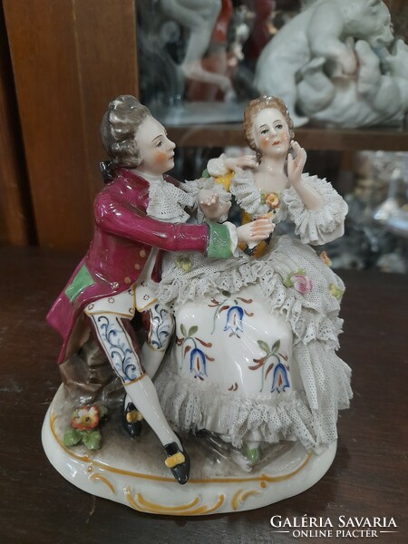 Old Italian, Italy Naples, Capodimonte 1743-1773 baroque life portrait porcelain figure. 13 Cm.