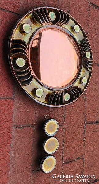 Gyula Végvár industrial art design ceramic mirror special