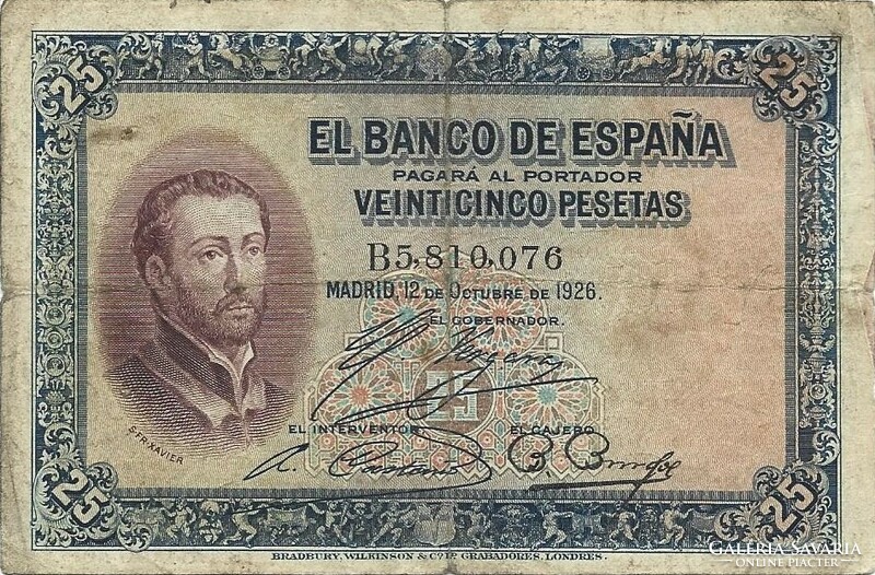 25 Pesetas pesetas 1926 Spain