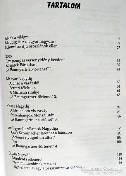 Sándor Dávid: form-1 stories 2004. With the Baumgartner story