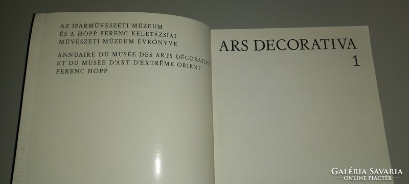 ARS Decorativa 1. Szerk: Jakabffy Imre