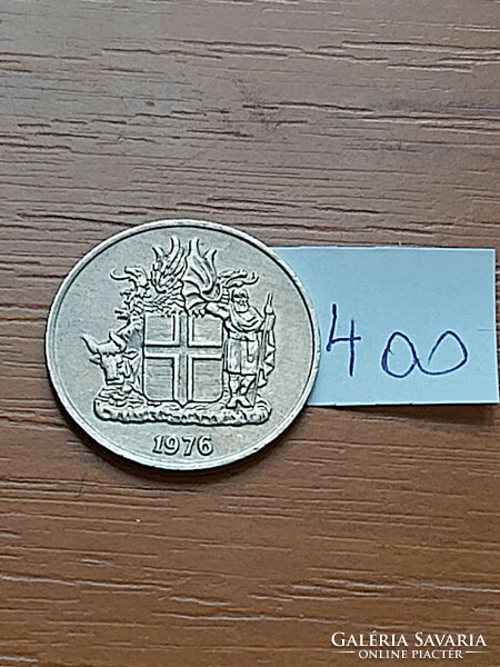 Iceland 10 kroner 1976 copper-nickel #400