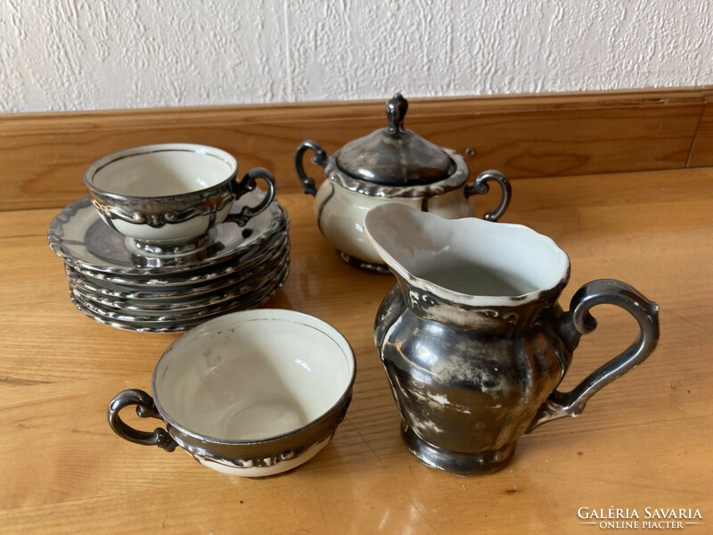 Bavaria fine silver porcelain coffee set