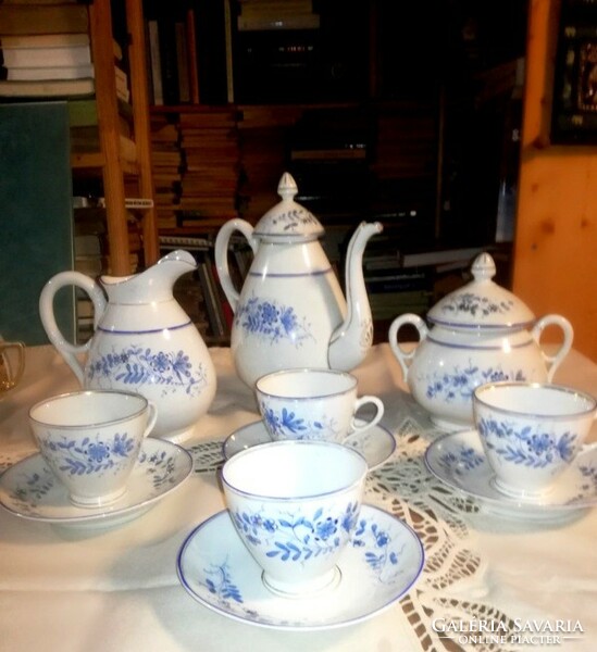 Antique cornflower and butterfly tea set for 4 people - art@decoration
